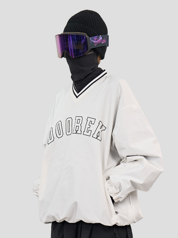 Doorek Baseball V-Neck Ski Pullover - Unisex
