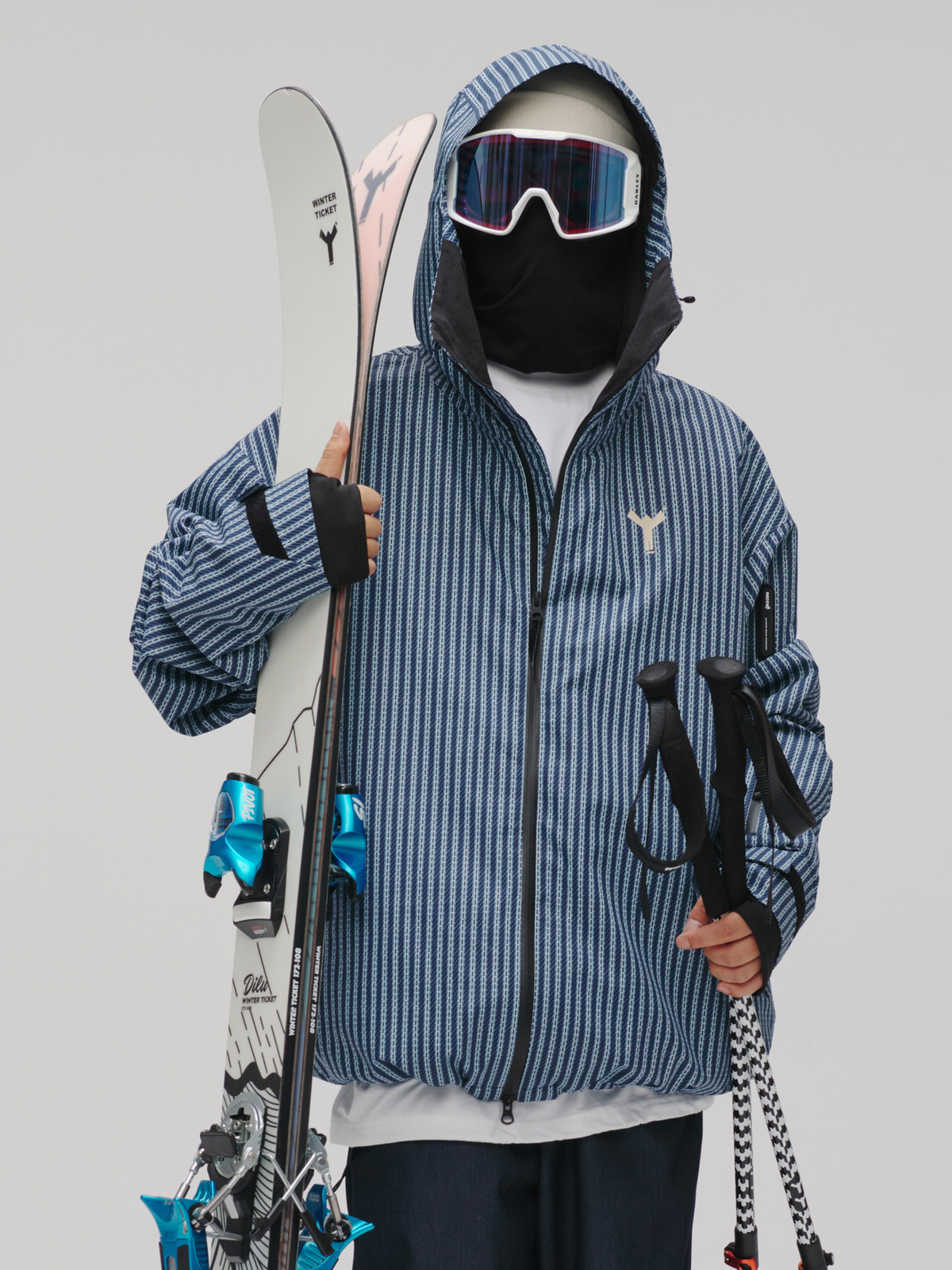 Winter Ticket Blue Motion 3L Baggy Freestyle Ski Jacket - Unisex