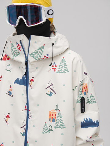 Winter Ticket 3L Canvas Peak Baggy Ski Jacket - Unisex
