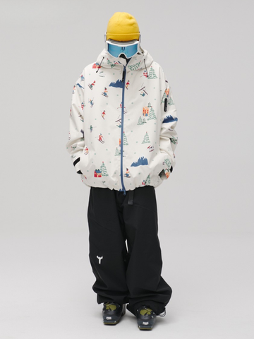 Winter Ticket 3L Canvas Peak Baggy Ski Jacket - Unisex