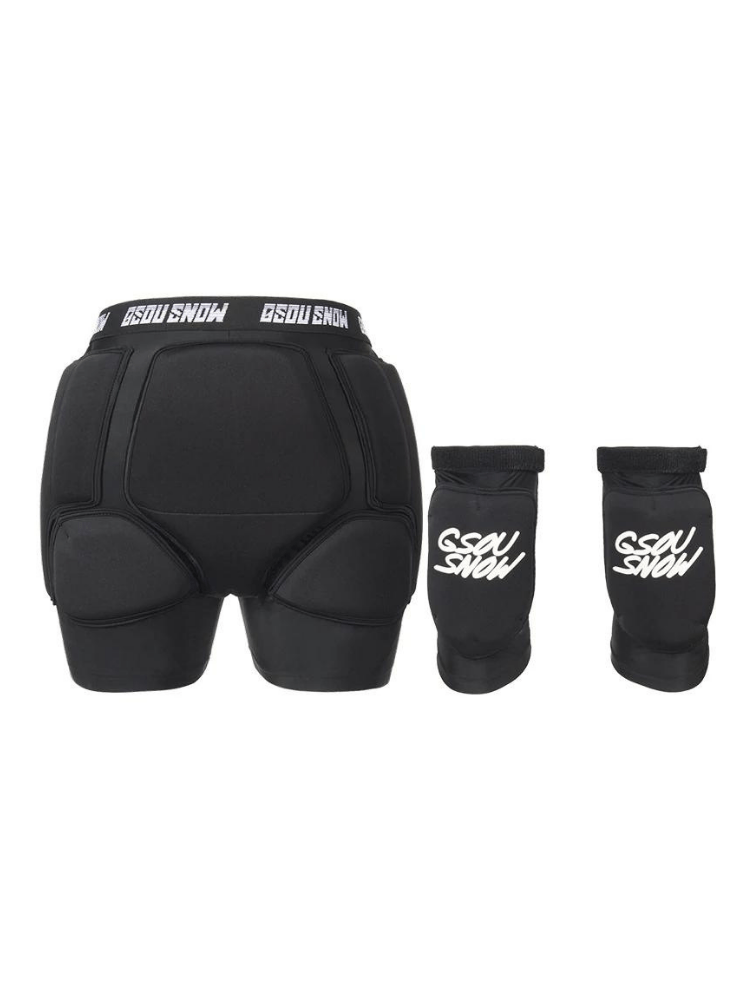 Gsou Snow Unisex Undercover Protective Shorts & Knee Pads Set