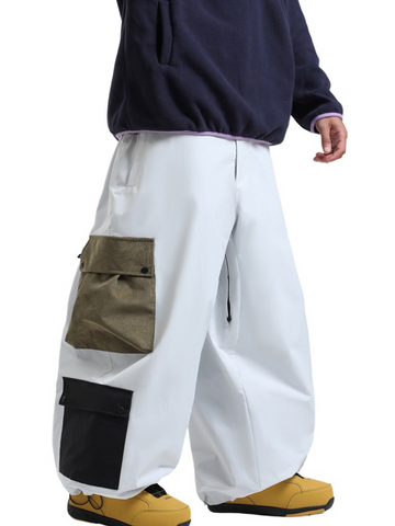 Gsou Snow Color Block Double Cargo Snow Pants - Unisex