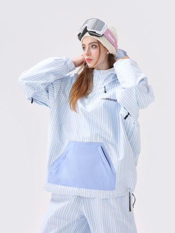 Molocoster 3L Striped Fleece Snow Pullover - Unisex