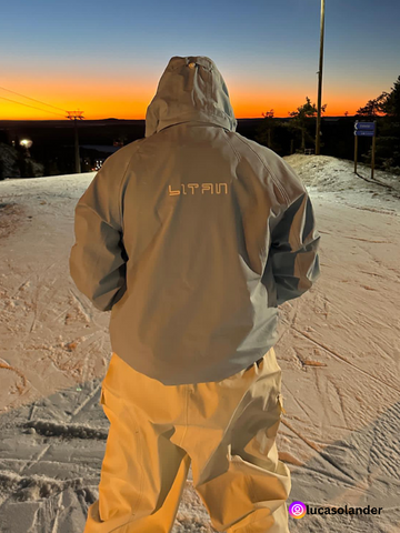 LITAN White Cargo Baggy Snow Pants - Unisex