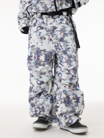 POMT Retro Pixel Style Baggy Ski Pants – Unisex