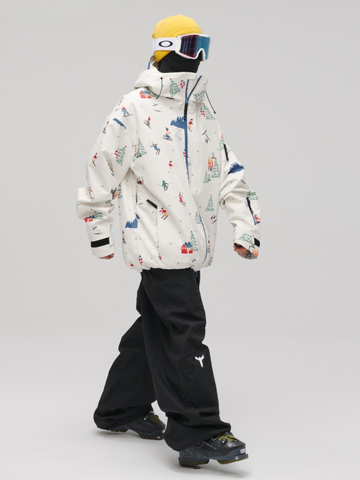 Winter Ticket 3L Canvas Peak Baggy Ski Jacket - Unisex