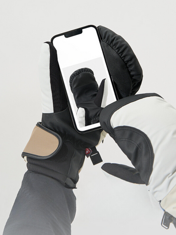 NANEND Colorblock Insulated Ski Mittens