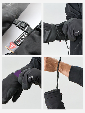 NANEND Colorblock Insulated Ski Mittens