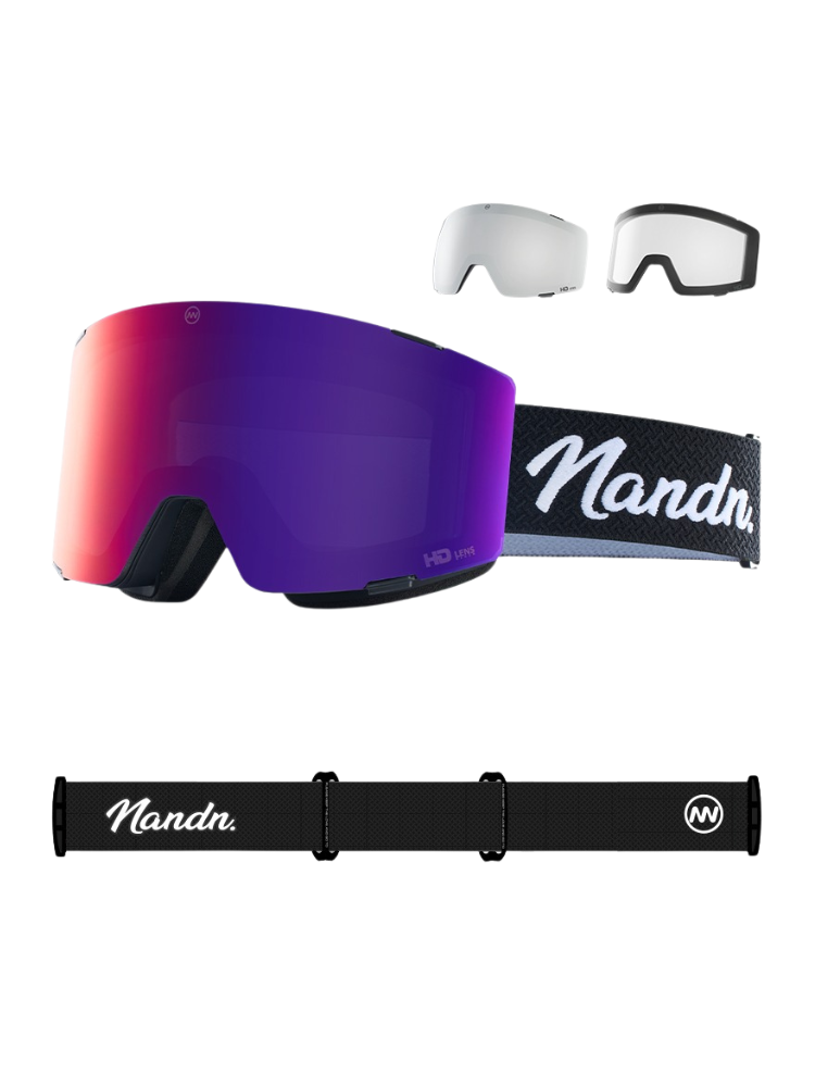 NANEND 3-Lens Magnetic Ski Goggles