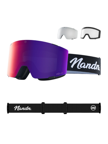 NANEND 3-Lens Magnetic Ski Goggles