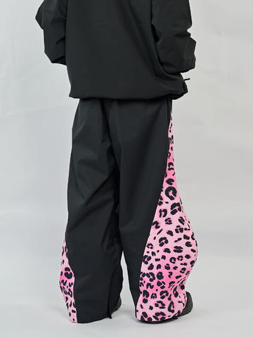 Doorek Pink Leopard Patch Snow Pants - Unisex