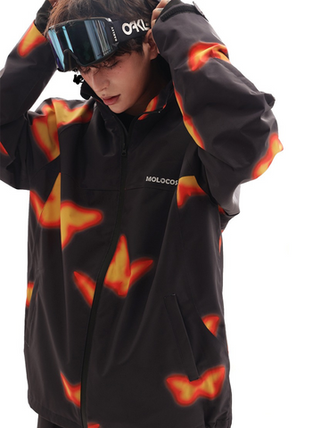 Molocoster Flame Butterfly Snow Jacket - Unisex