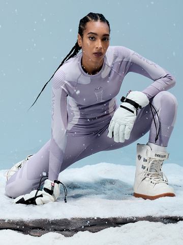 Nandn x AWEX Merino Quick-Dry Purple Base Layer - Women's