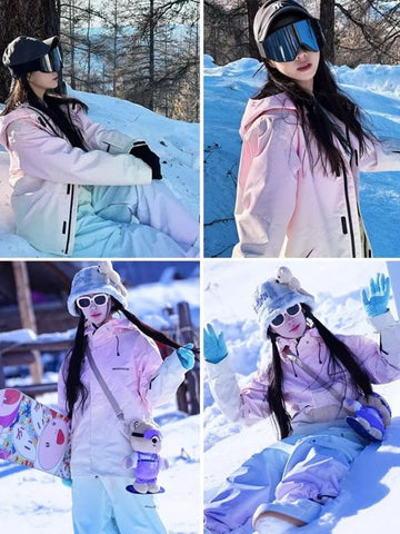 Molocoster 3L Rainbow Unicorn Snow Suit - Women's