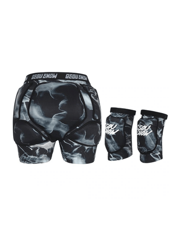 Gsou Snow Unisex Undercover Protective Shorts & Knee Pads Set