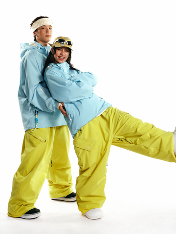 LITAN Bold Yellow Baggy Cargo Pants - Unisex