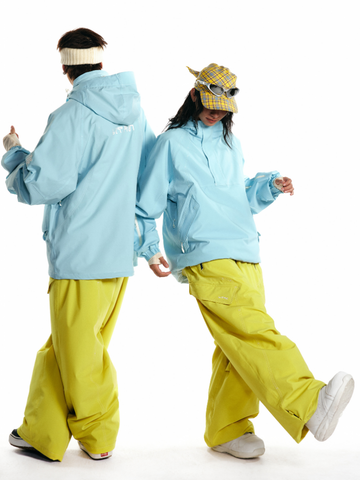 LITAN Bold Yellow Baggy Cargo Pants - Unisex