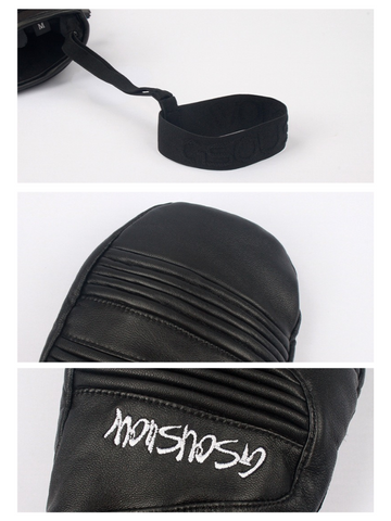 Gsou Snow Winter Leather Ski Mittens