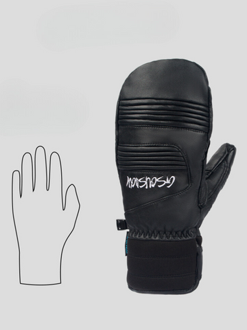 Gsou Snow Winter Leather Ski Mittens