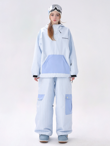 Molocoster 3L Striped Fleece Snow Pullover - Unisex