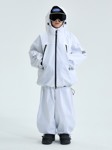 Doorek Kids Detachable Rabbit Ears Hooded Snow Suits