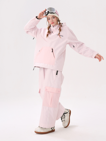 Molocoster 3L Striped Fleece Snow Pullover - Unisex