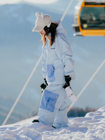 Molocoster 3L Striped Fleece Snow Pullover - Unisex