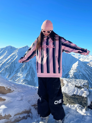 RenChill Winter Striped Snowboard Hoodie - Women's