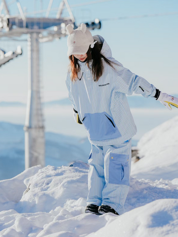 Molocoster 3L Striped Fleece Snow Pullover - Unisex