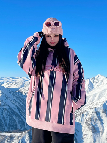 RenChill Winter Striped Snowboard Hoodie - Women's