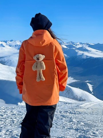 RenChill Cute Orange Bear Hoodie - Unisex