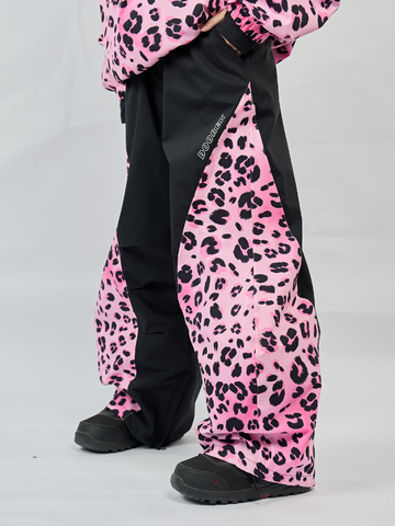 Doorek Pink Leopard Patch Snow Pants - Unisex