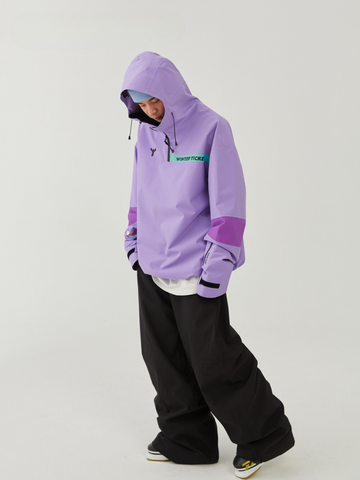Winter Ticket Violet Oversized Snow Jacket - Unisex
