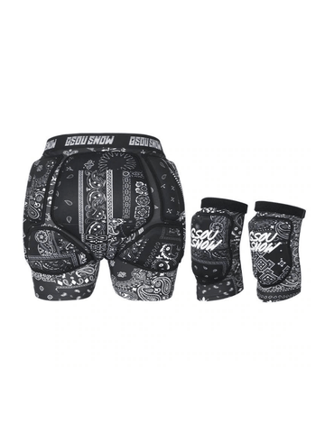 Gsou Snow Unisex Undercover Protective Shorts & Knee Pads Set