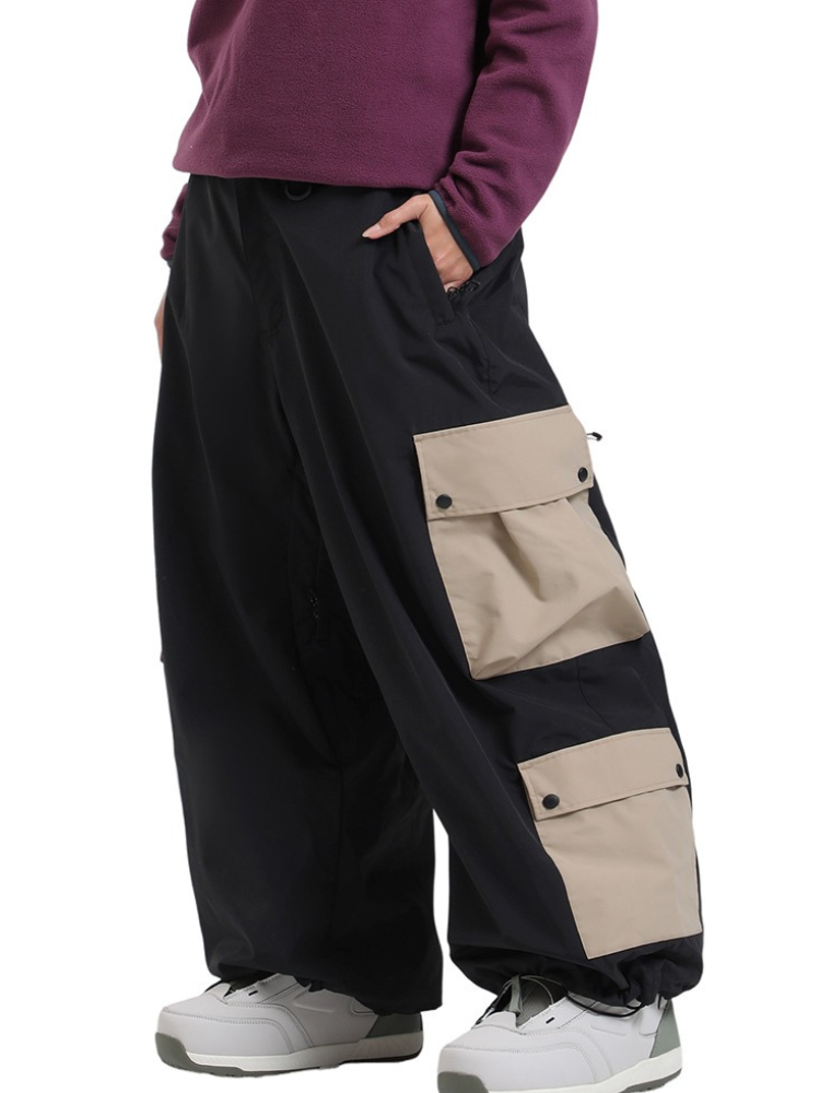 Gsou Snow Color Block Double Cargo Snow Pants - Unisex