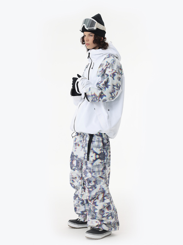 POMT Retro Pixel Style Baggy Ski Pants – Unisex