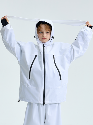 Doorek Kids Detachable Rabbit Ears Hooded Snow Jacket