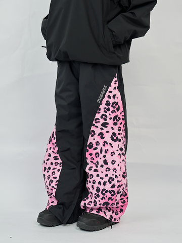 Doorek Pink Leopard Patch Snow Pants - Unisex