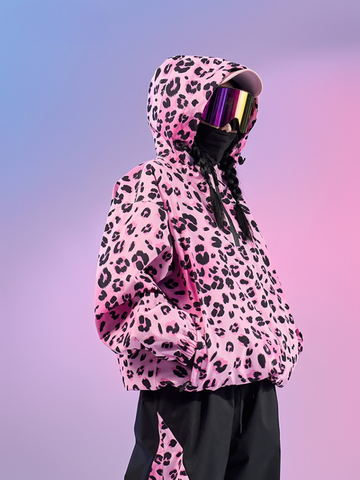Doorek Pink Leopard Snow Anorak - Unisex