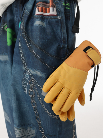 POMT P-Insulate Leather Ski Gloves