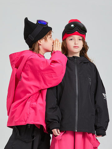 Doorek Kids Detachable Rabbit Ears Hooded Snow Jacket