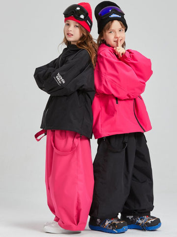 Doorek Kids Detachable Rabbit Ears Hooded Snow Jacket