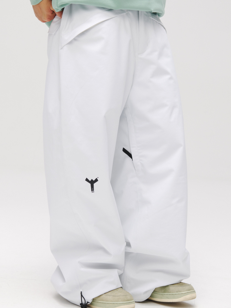 Winter Ticket Whiteout Freestyle Baggy Ski Pants - Unisex