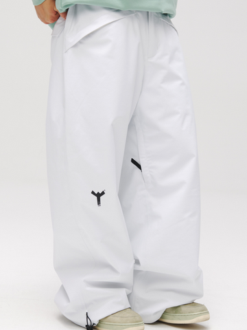 Winter Ticket Whiteout Freestyle Baggy Ski Pants - Unisex
