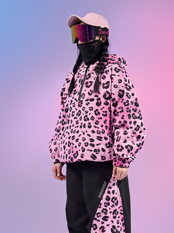 Doorek Pink Leopard Snow Anorak - Unisex