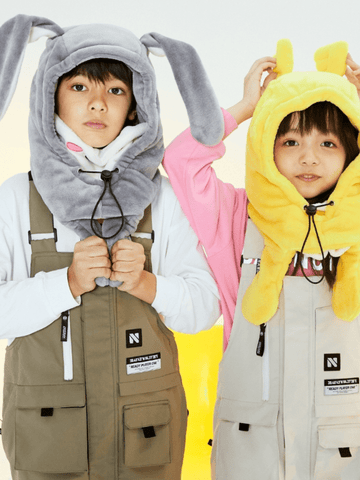 NANDN Kids Plush Jumping Ear Hood