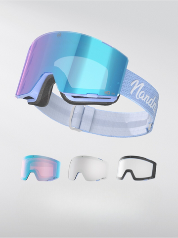 NANEND 3-Lens Magnetic Ski Goggles