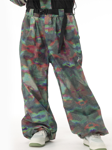 POMT Retro Pixel Style Baggy Ski Pants – Unisex