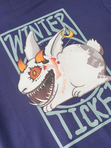 Winter Ticket Printed Fleece Ski Snowboard Hoodie - Unisex