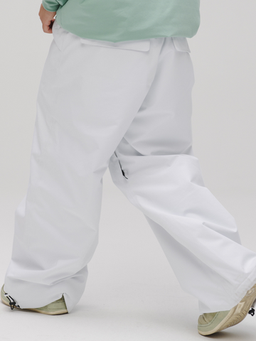 Winter Ticket Whiteout Freestyle Baggy Ski Pants - Unisex